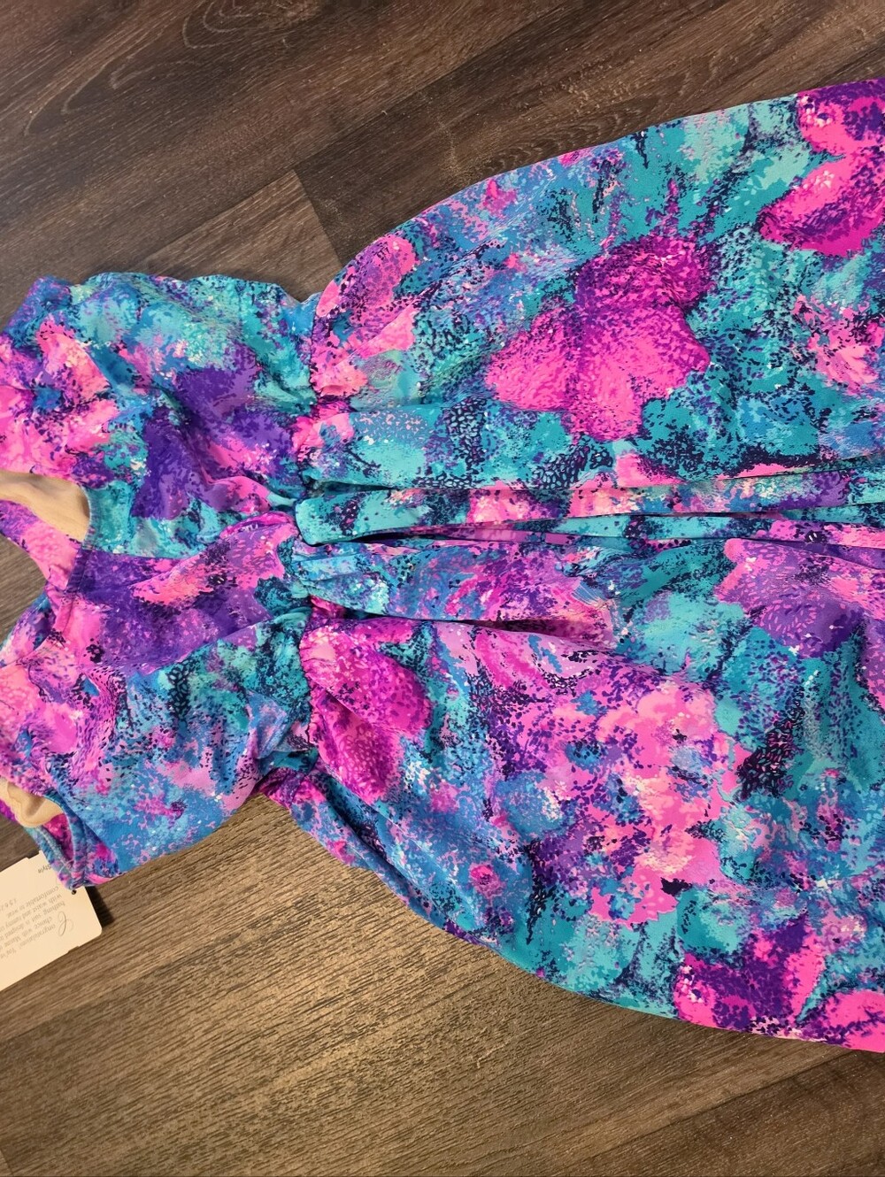 Vintage Maxine of Hollywood Blue Floral Bathing Suit NWT Size 18W - Picture 4 of 5